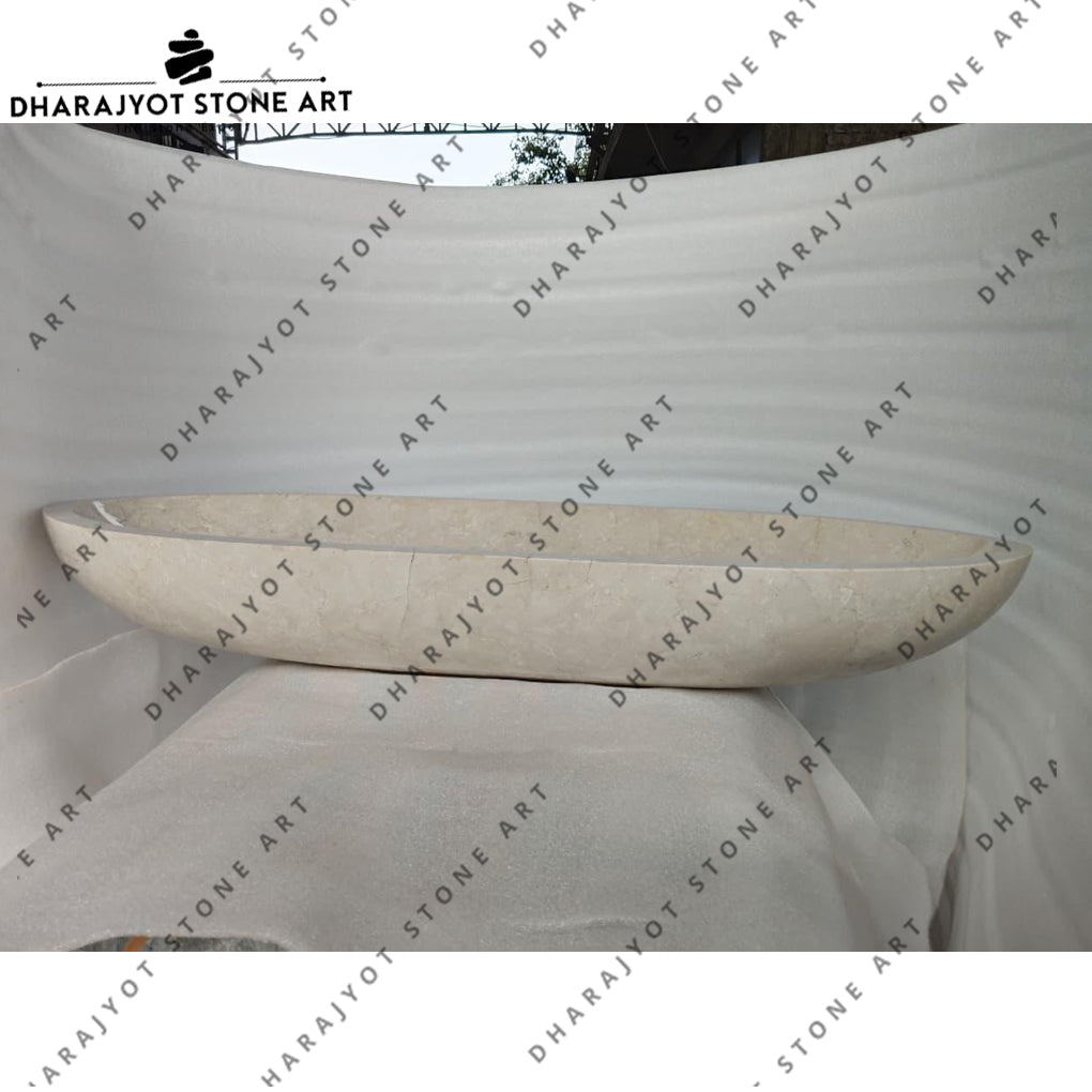 Home Indoor Modern Design Hand Carved White Marble Washbasin