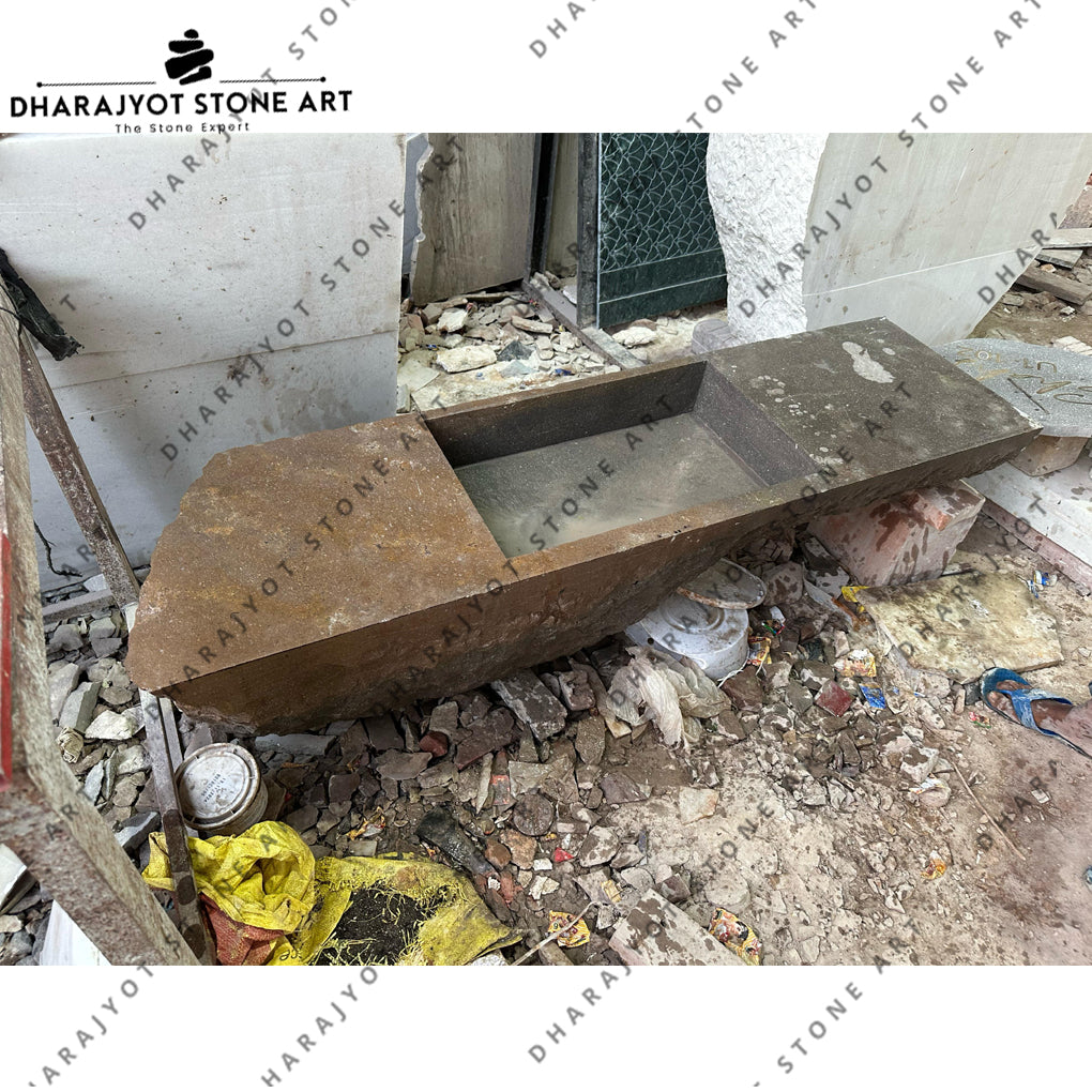 Luxury Natural Stone Handcrafted Raw Edge Finish Washbasin