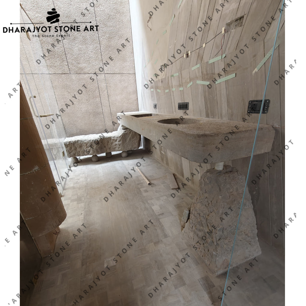 Luxury Natural Stone Double Washbasin