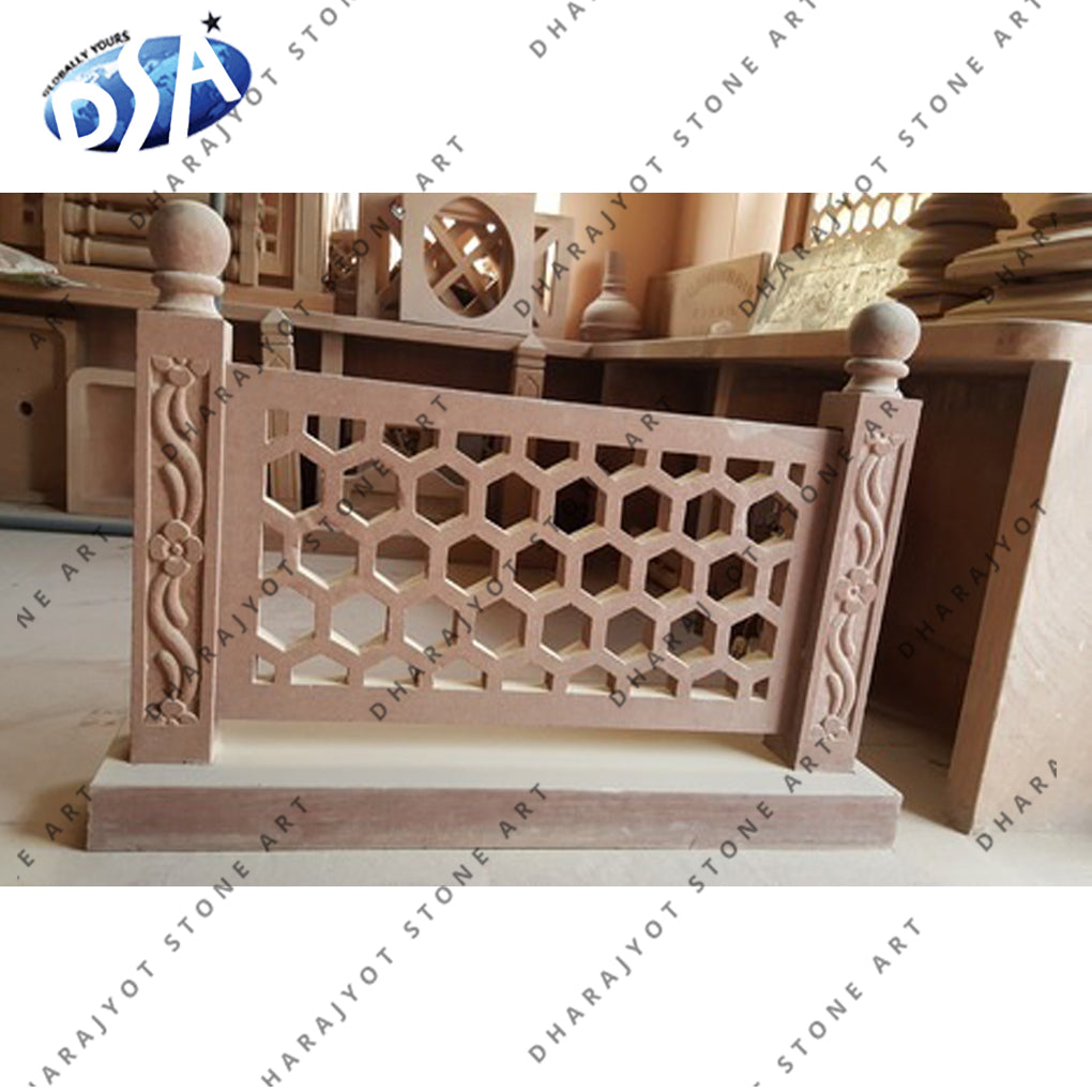 Sandstone Flower Design Window Jali Screen