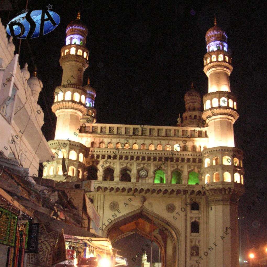 White Modern Masjid Marble Entrance Gate