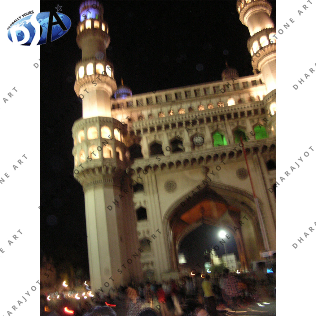 White Modern Masjid Marble Entrance Gate