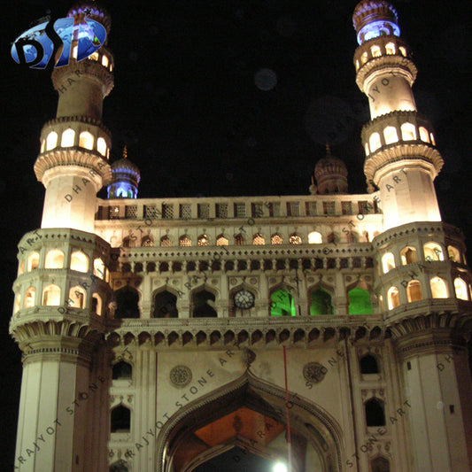 White Modern Masjid Marble Entrance Gate