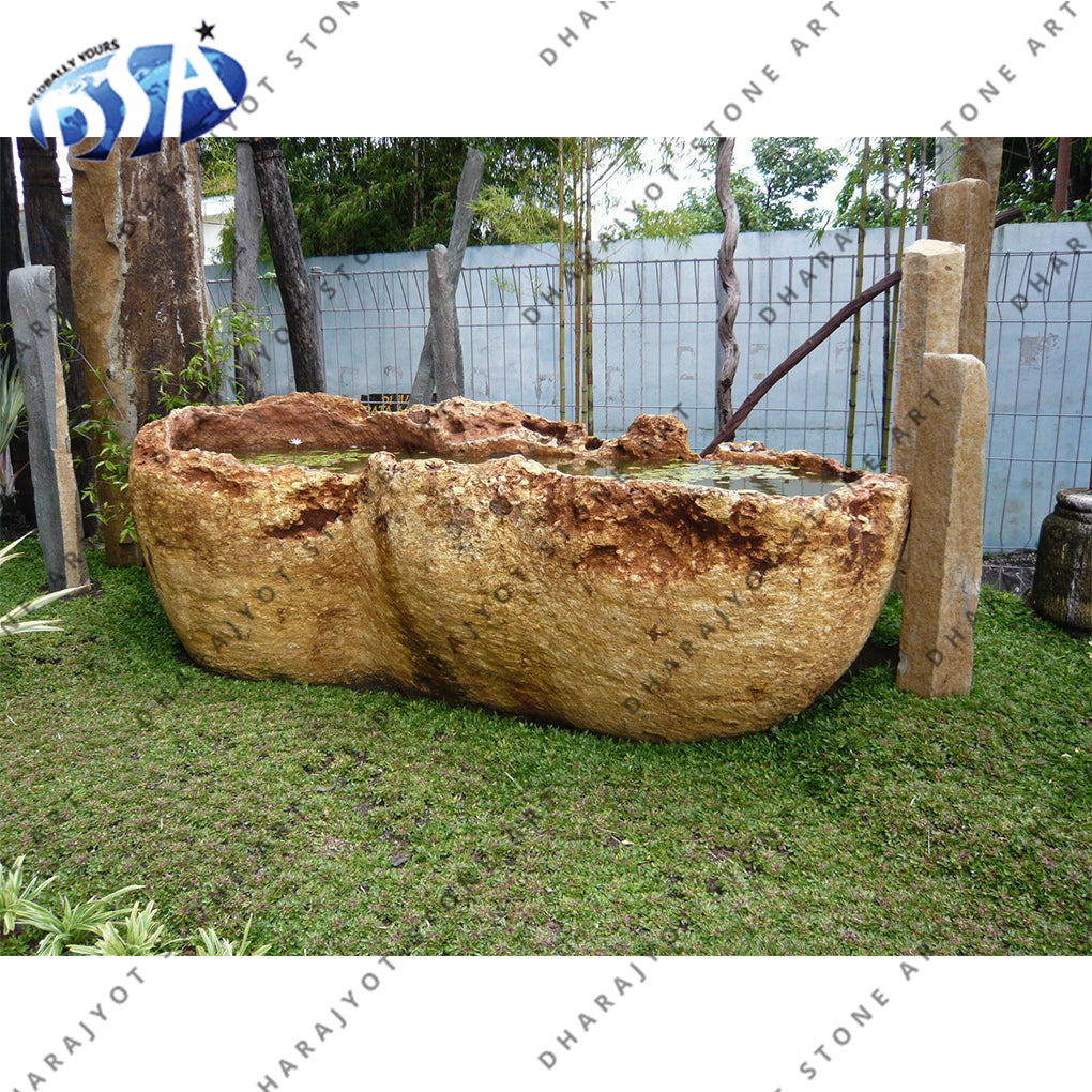 Antique Sandstone Garden Bathtub