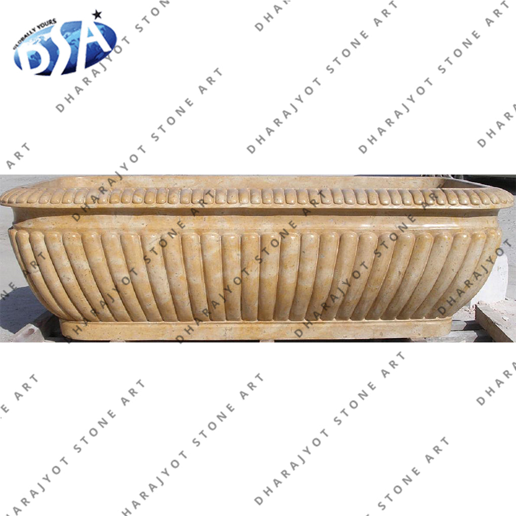 Beige Marble Natural Stone Bath Tub