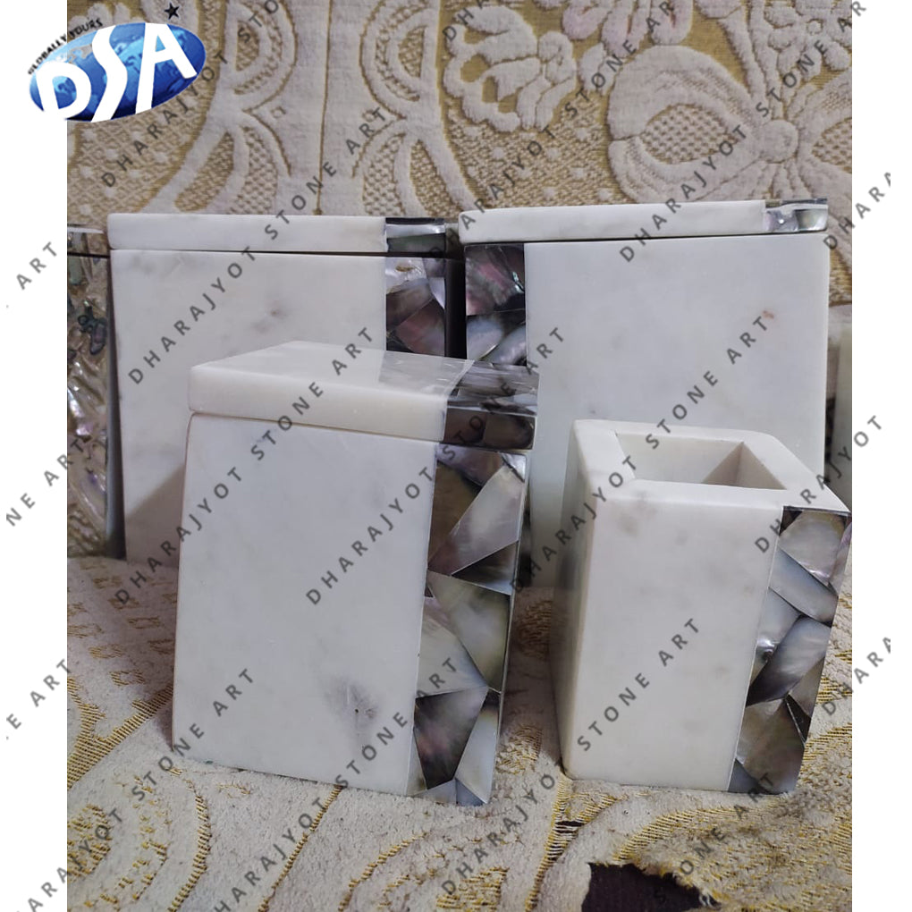Modern Luxury Accessories Custom Stone Bath Set Bathroom Accessories For Home And Hotel