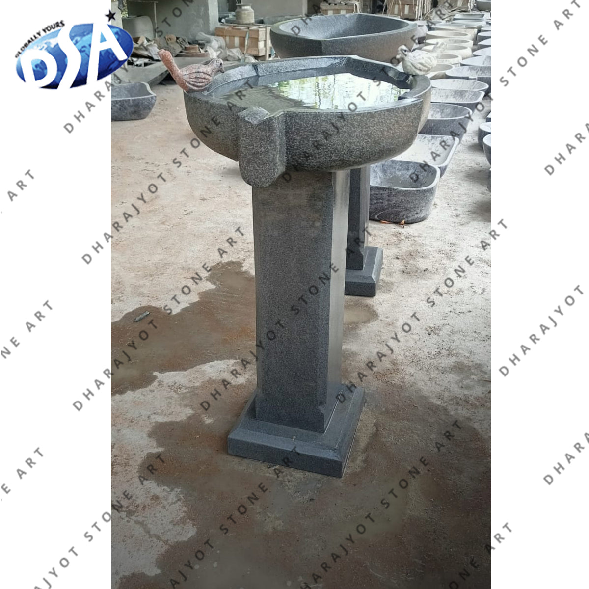 Home And Garden Granite Birdbath