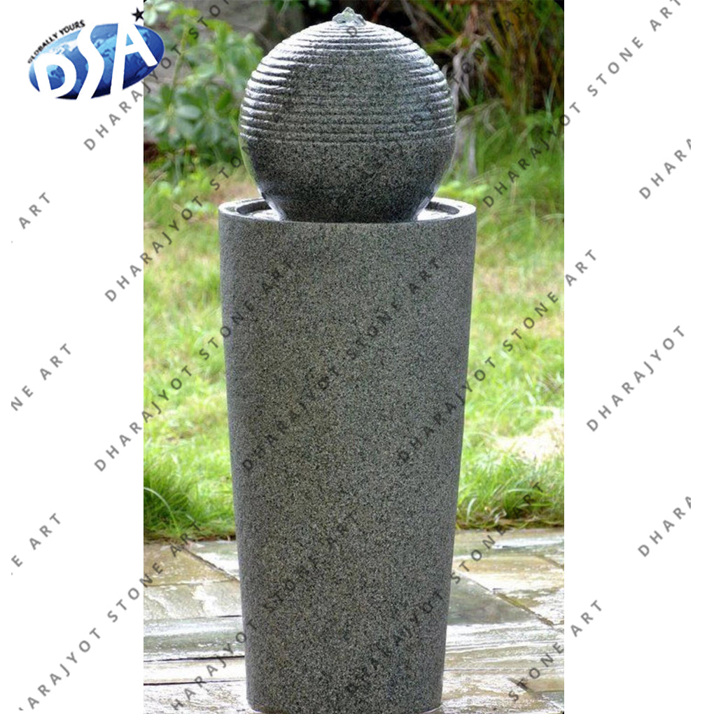 Black Outdoor Or Indoor Water Fountain