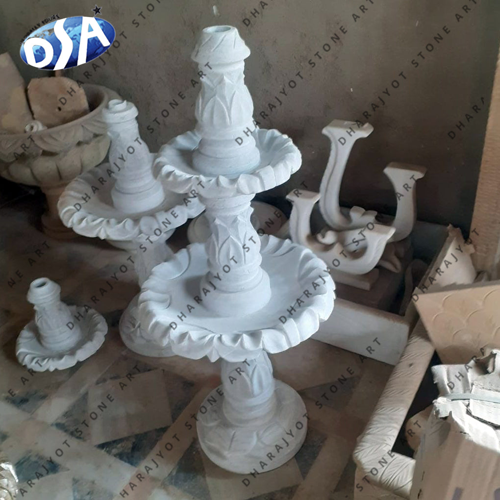 Yellow Sandstone Garden Water Fountain