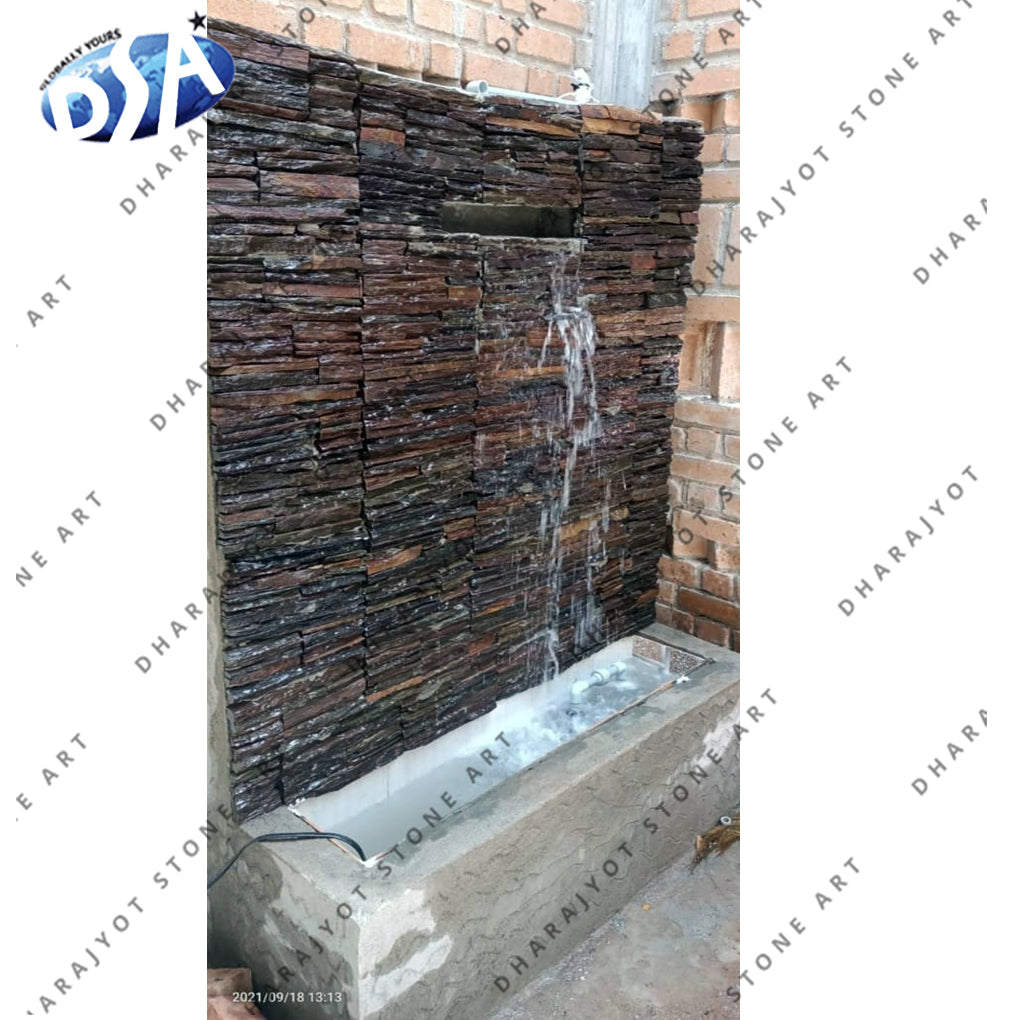 Carved Grey Sandstone Slate Fountains