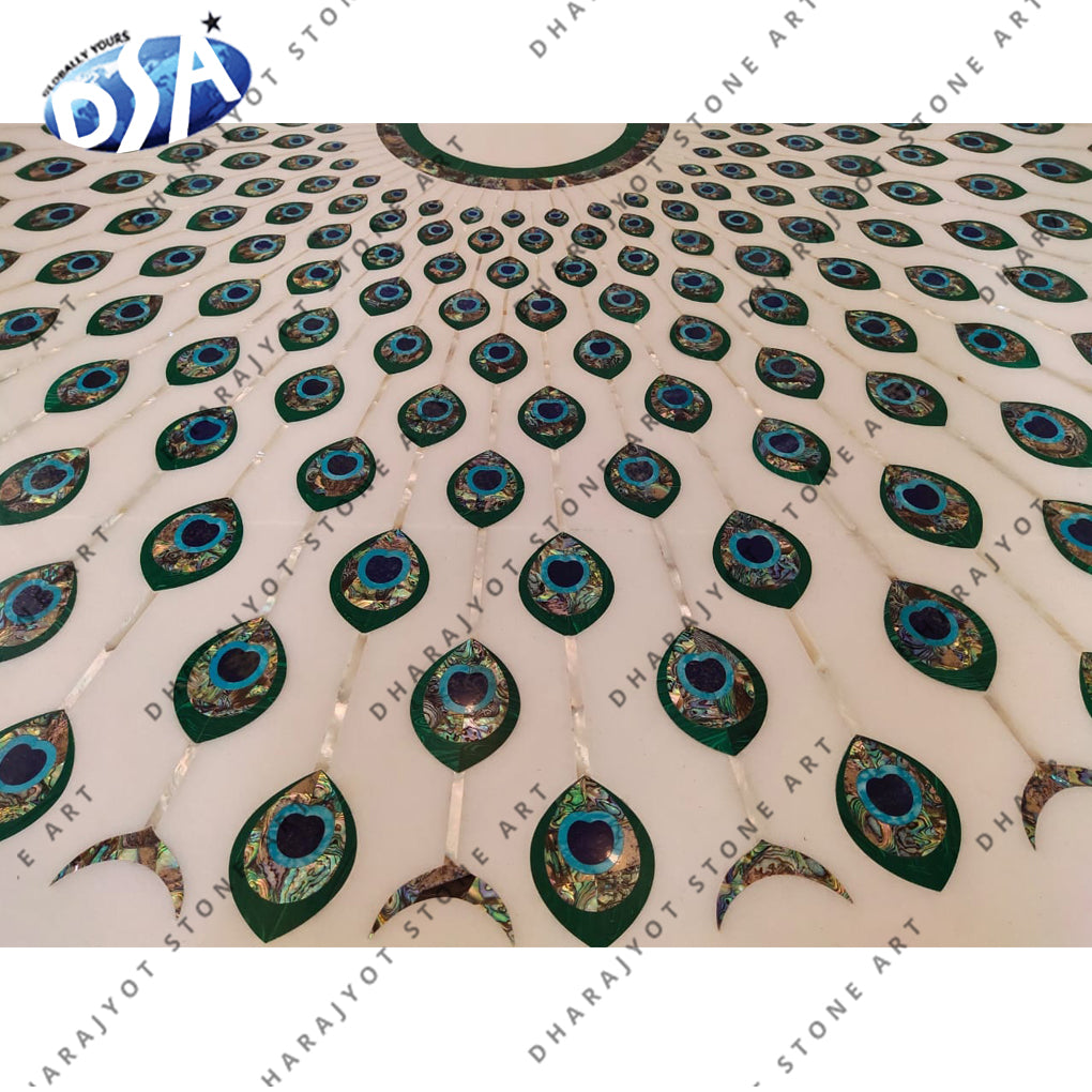 Floral White Marble Inlay Work