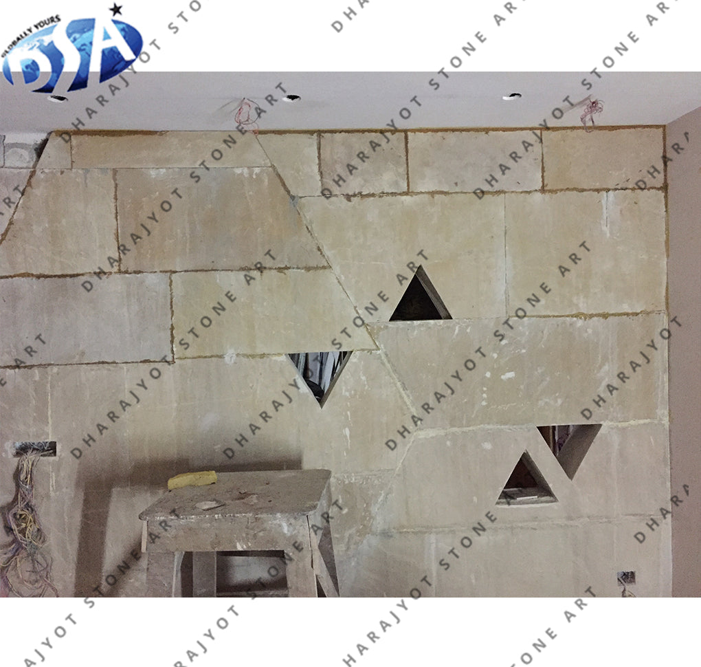 Beautiful White Sandstone Slabs Block