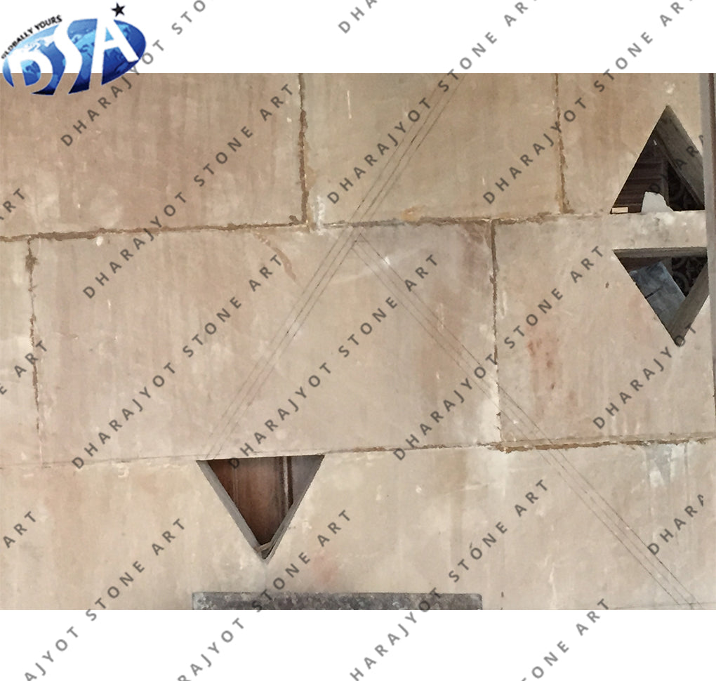 Beautiful White Sandstone Slabs Block