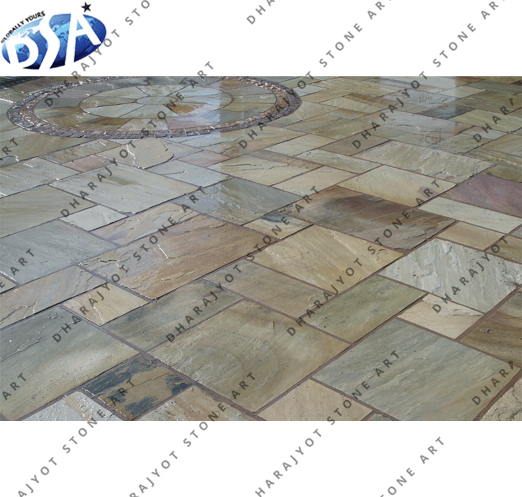 Natural Multicolor Sandstone Outdoor Floor Decor