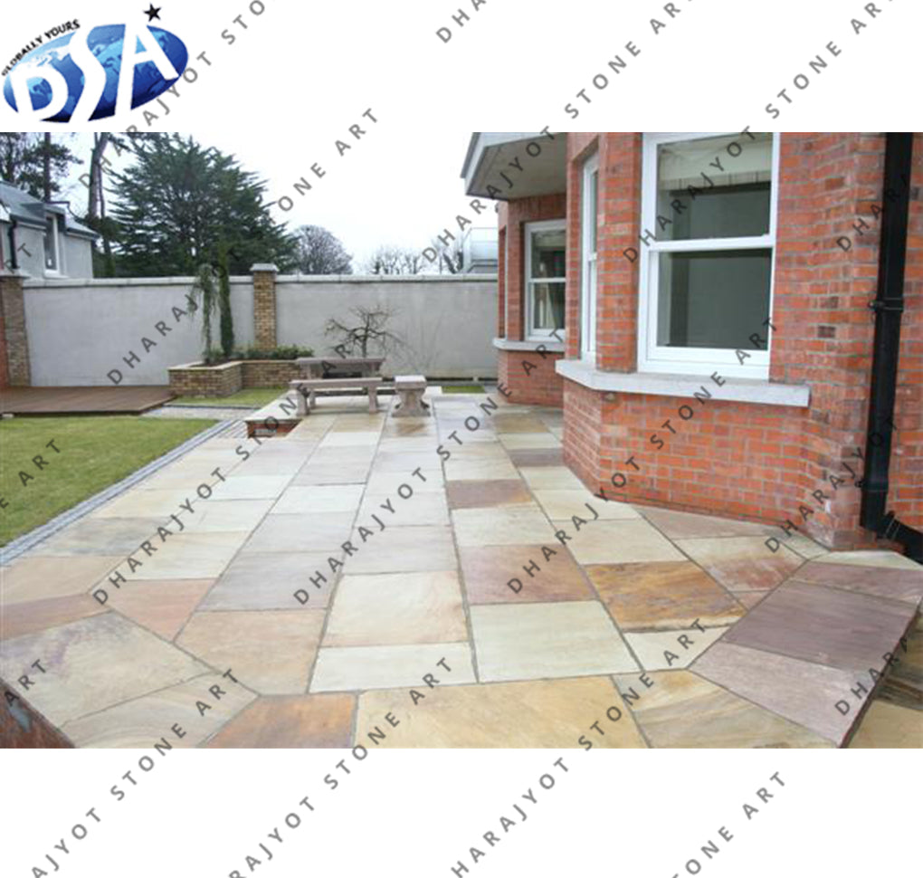 Natural Multicolor Sandstone Outdoor Floor Decor