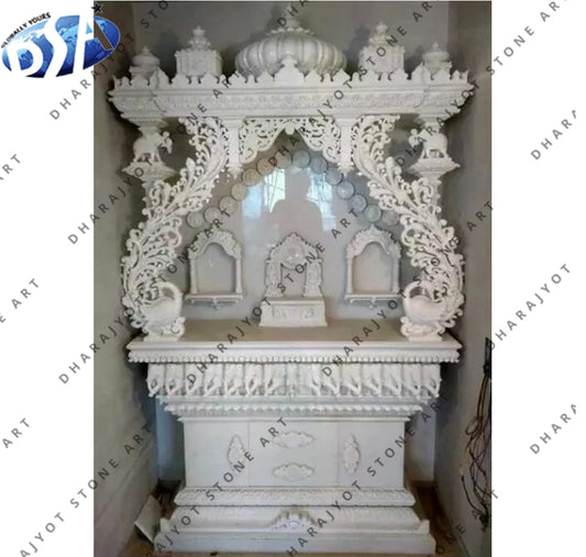 White Marble Hand Carved Temple
