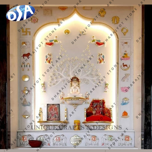 White Marble With Inlay Work Jain Temple