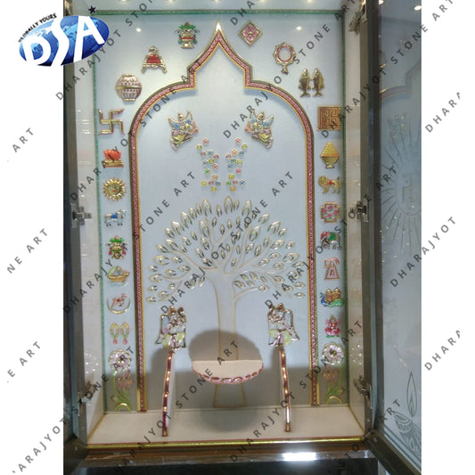 Pure White Marble Hand Carving Jain Temple