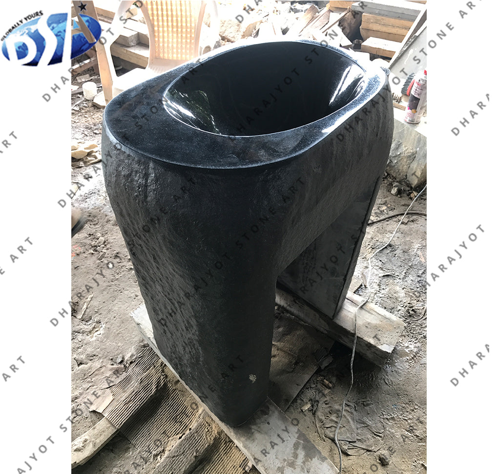 Black Granite Antique Standing Washbasin