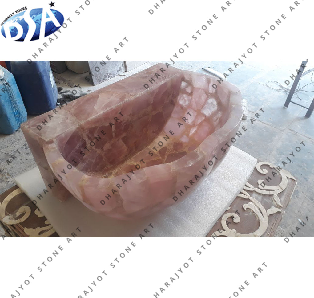 Pink Quartz Sink With Standing Washbasin