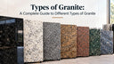Different types of granite stone in various colors and patterns