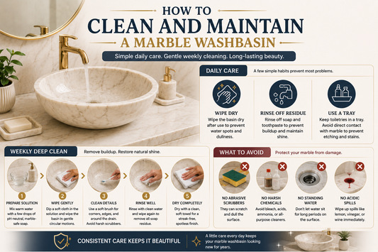 How to Clean and Maintain a Marble Washbasin