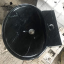 Black Granite Oval Table Top Washbasin Sink
