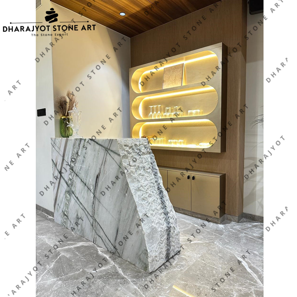 Polished Elegant Natural Stone Tabletop Slab