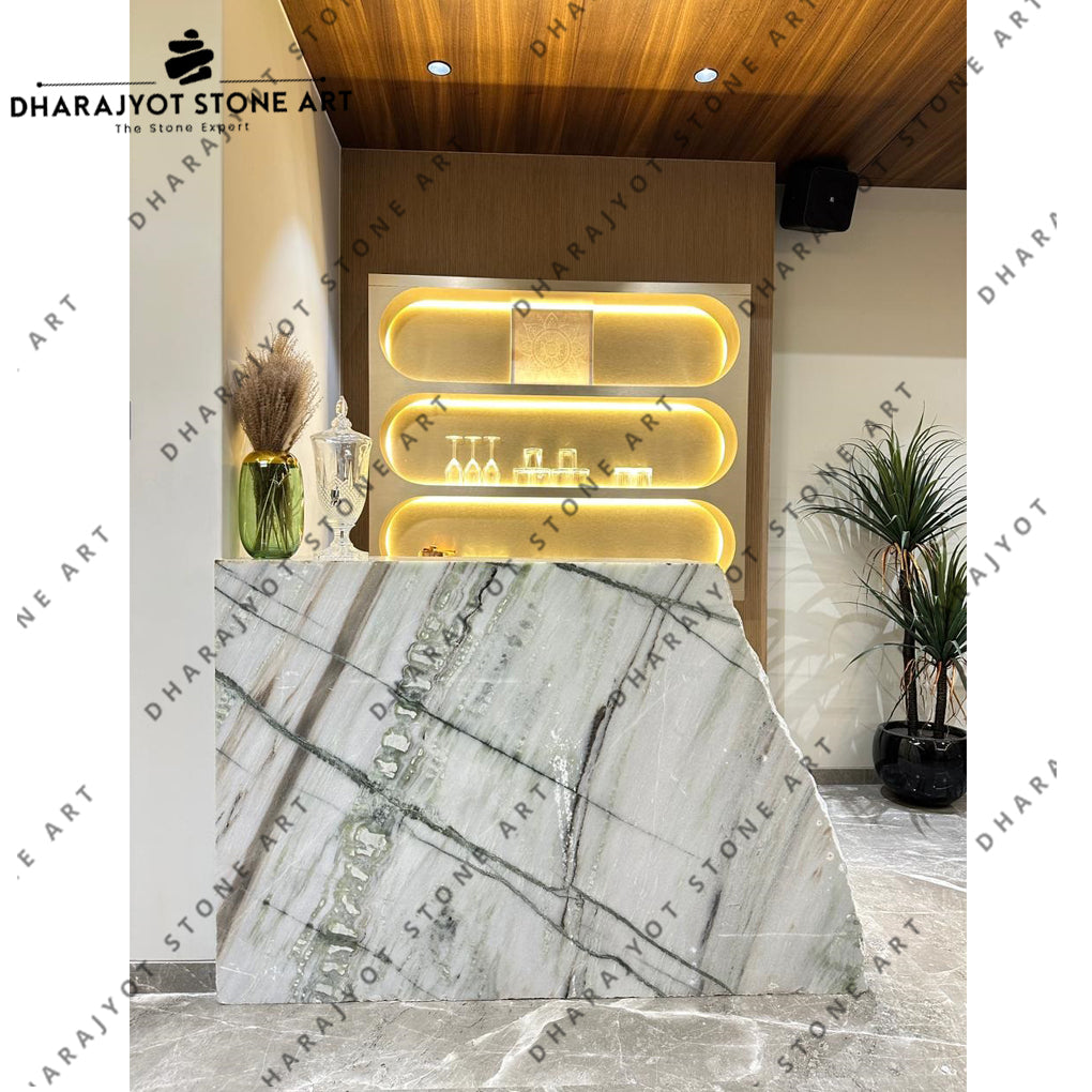 Polished Elegant Natural Stone Tabletop Slab – Dharajyot Stone Art