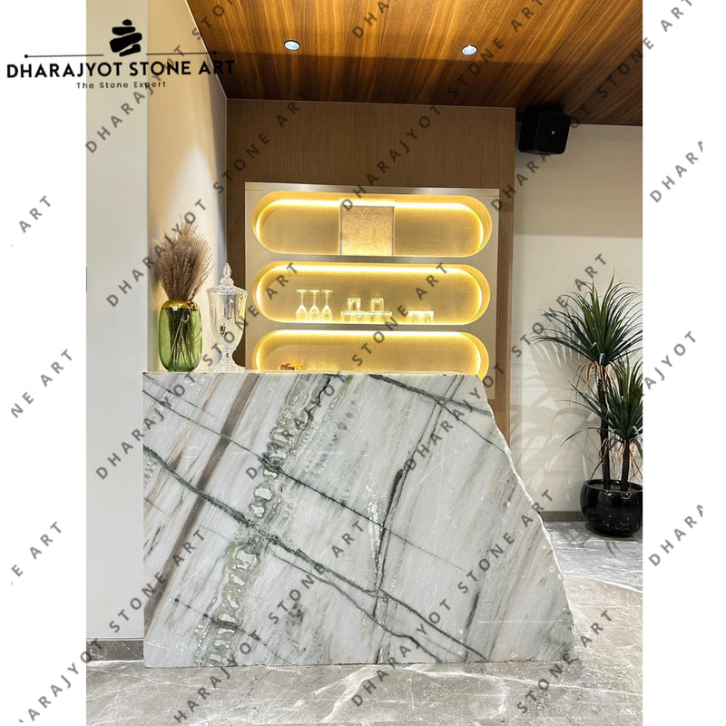 Polished Elegant Natural Stone Tabletop Slab
