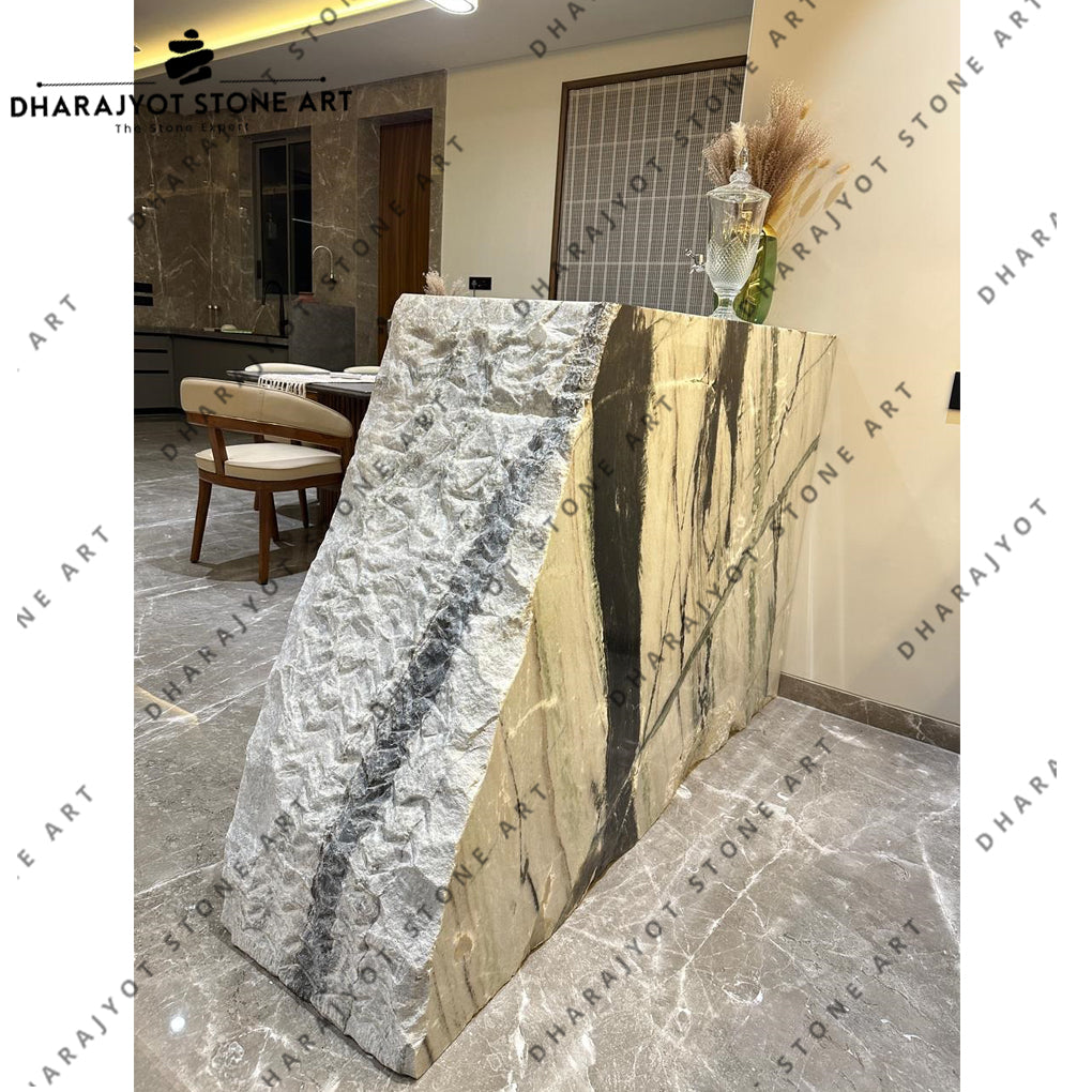 Polished Elegant Natural Stone Tabletop Slab