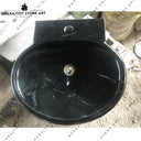 Black Granite Oval Table Top Washbasin Sink