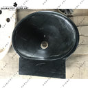 Black Granite Oval Table Top Washbasin Sink