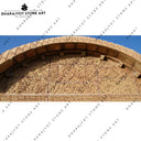 Yellow Sandstone Antique Carved Arch