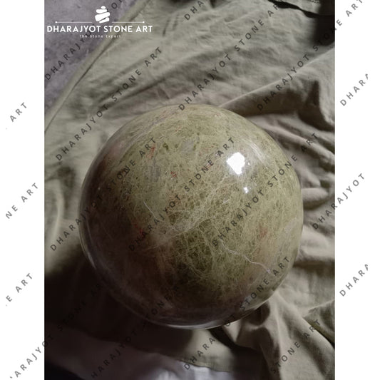 Elegant Green Marble Decorative Sphere Ball