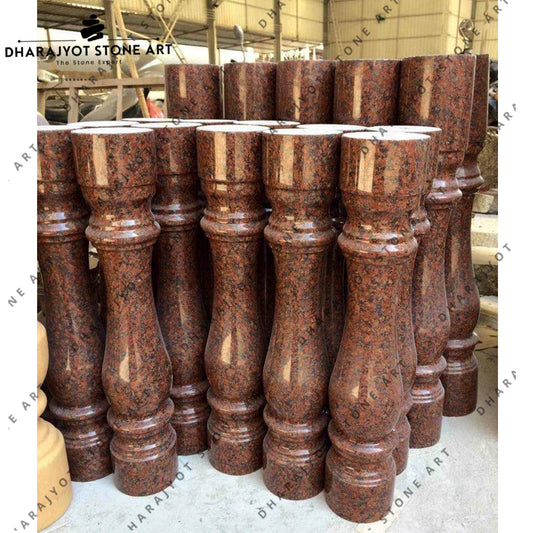 Red Marble Stair Balusters