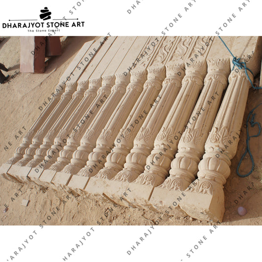 Natural Yellow Sandstone Blustrade