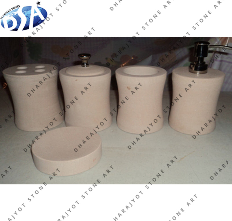 European Modern Design Stone Bathroom Set