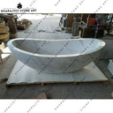 Modern Natural Travertine Marble Stone Freestanding Bathtub