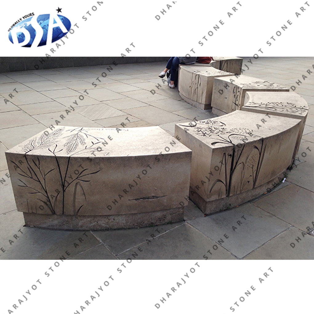 Customized Outdoor Stone Bench