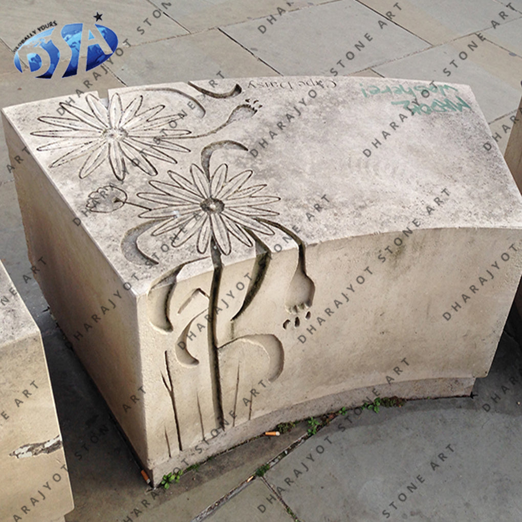 Customized Outdoor Stone Bench
