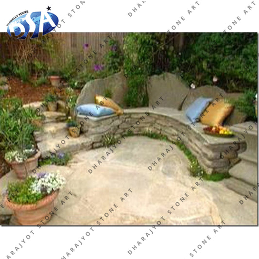 Natural Marble Garden Bench