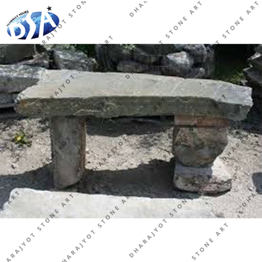 Natural Green Stone Bench