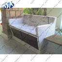 Polished Finish Granite Garden Bench With Cabinet