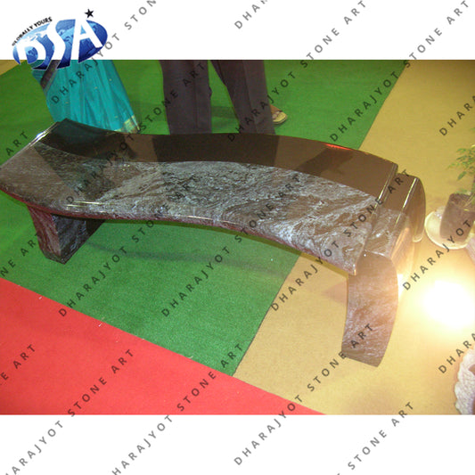 Black Stone Bench
