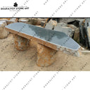 Outdoor Natural Granite Basalt Stone Garden Bench