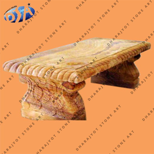 Garden Decorative Carved Stone Bench