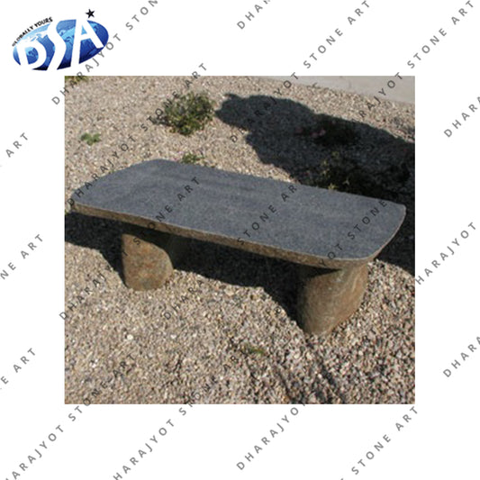 Black Basalt Stone Bench