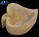 Heart Shape White Stone Garden Bird Bath