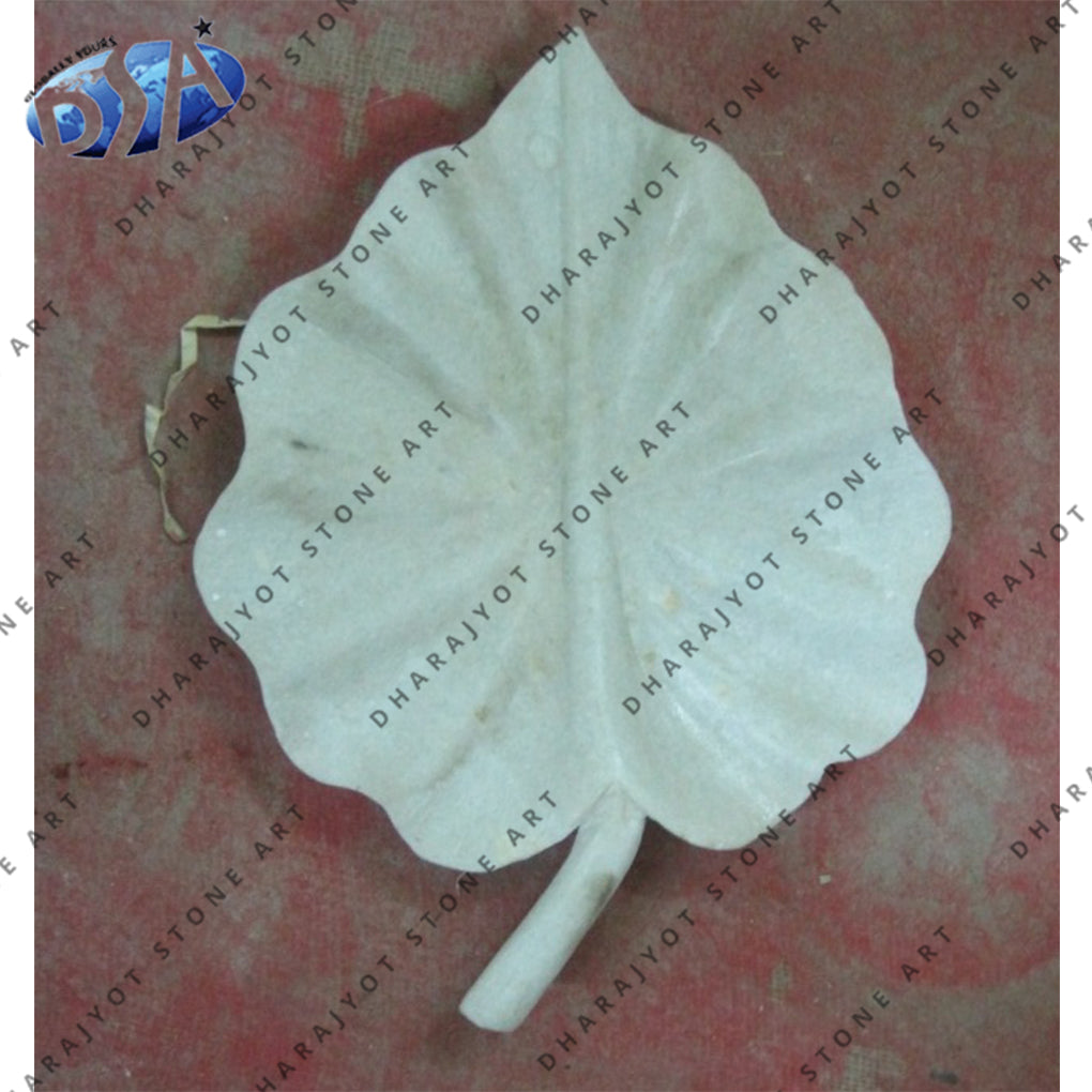 White Marble Leaf Shape Bowl Plate
